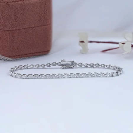 3 Carat Pear-Cut Lab-Grown Diamond Tennis Bracelet